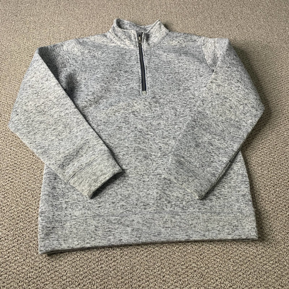 Crown & Ivy Boys Sweater Size XL Heather Gray 1/4 Zip Long Sleeves Pullover